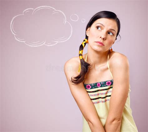 Young Beautiful Dreaming Girl With Braid Stock Image Image Of Modesty Individuality 19386137