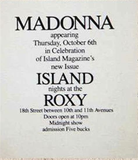 pud whacker s madonna scrapbook madonna island magazine october 1983 cover inside invitation