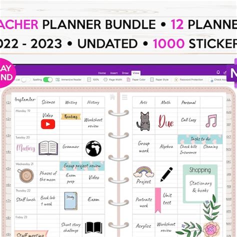Onenote Planner For Professionals 2022 2023 Onenote Digital Etsy