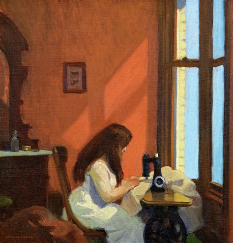 Girl At A Sewing Machine 1921 Painting By Edward Hopper