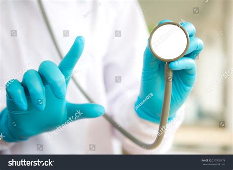 Doctor Stethoscope Hands Stock Photo 217878178 Shutterstock