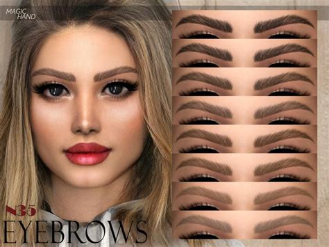 12 Available Colors Found In Tsr Category Sims 4 Eyebrows Eyebrow