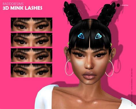 3d Mink Lashes Version 3 Badddiesims On Patreon Sims 4 Mods Sims 4 Body