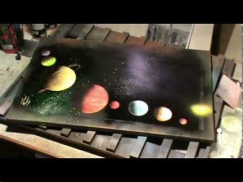8 Planets Solar System Spray Paint Art Tutorial - YouTube