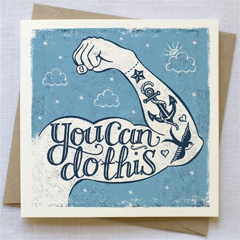 You Can Do This Tattoo Encouragement Card By Snowdon Design And Craft