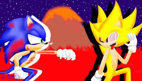 Sonic Vs Fleetway Sonic Epic Battle By Diamond Sonic On Deviantart