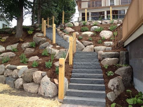 Hills and slopes create water runoff, sliding soil and an unstable foundation for whatever is placed on them. 50 Backyard Landscaping On A Hill Stone Steps - SILAHSILAH ...