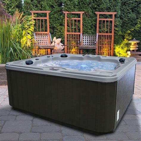 American Spas Glory 7 Person 40 Jet Premium Acrylic Lounger Spa Hot Tub With 2 Backlit Led