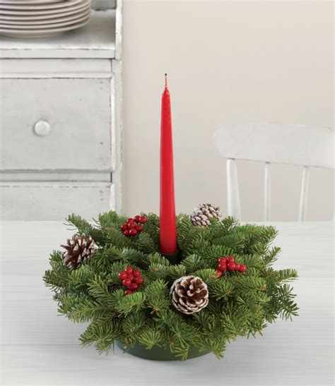 Traditional Balsam Centerpiece Small Christmas Centerpieces