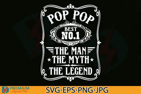 Vintage Pop Pop Svg Grandpa Fathers Day Graphic By Premium Digital