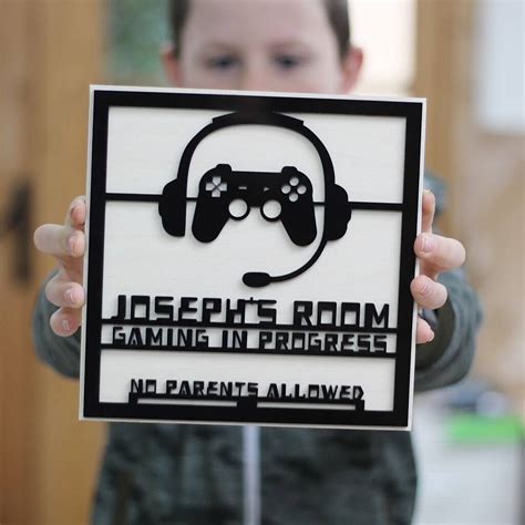 Personalised Gaming In Progress Bedroom Door Sign By Jack Spratt