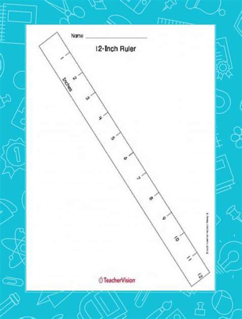 12 Inch Printable Ruler Inches Ng