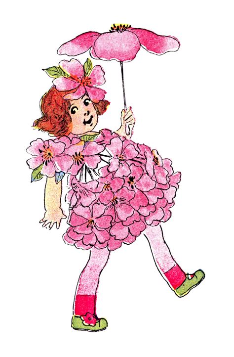 Free Vintage Clip Art Flower Fairies For Spring The