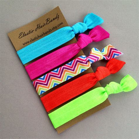 The Brandy Hair Tie Ponytail Holder Collection 5 Elastic Hair Ties By
