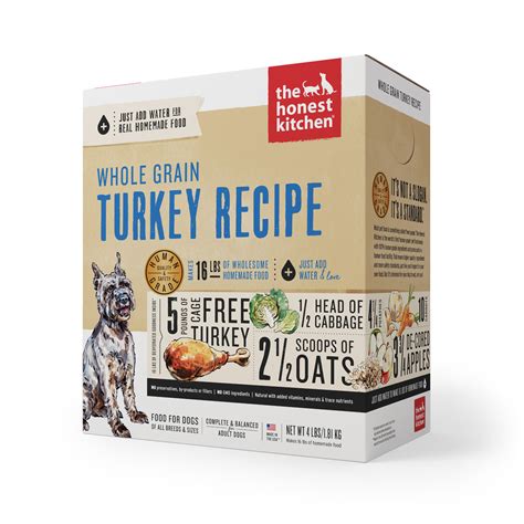 The Honest Kitchen Dehydrated Whole Grain Turkey Recipe Halas Paws