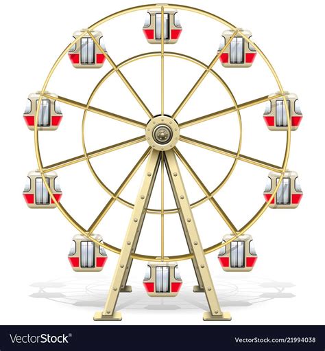 Vector Ferris Wheel Isolated On White Background Download A Free