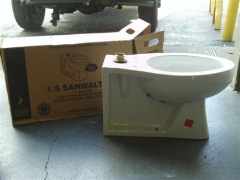 3 480e Crane Plumbing Sanwalton Elongated Toilet 15 Gallon Top Spud No