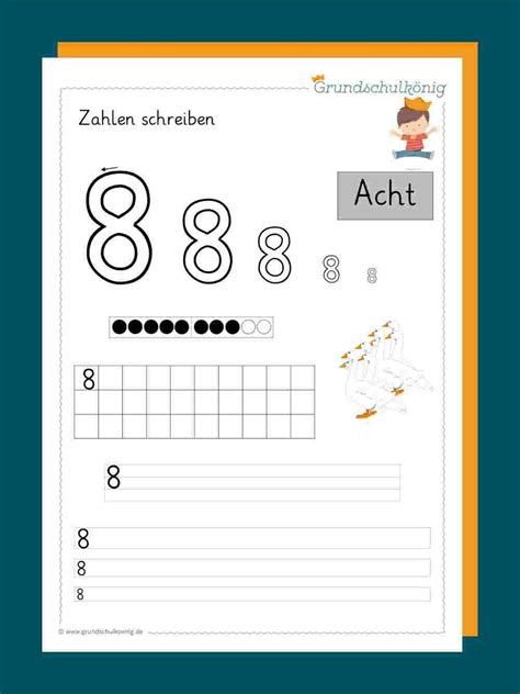 Was kannst du unter grundschulkönig finden. Kästchen in 2020 | Zahlen schreiben, Schreiben ...