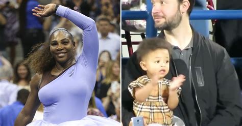 Serena williams and daughter olympia play tennis in purple bodysuits. Serena Williams's Daughter Steals Hearts After Applauding During Tennis Match | Teen Vogue