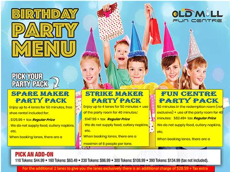 Kids Birthday Parties Old Mill Lanes