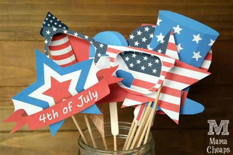 4th Of July Photo Booth Props Free Printables Mama Cheaps