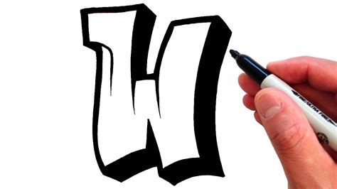 How To Draw The Letter W In Graffiti Style Easy Youtube