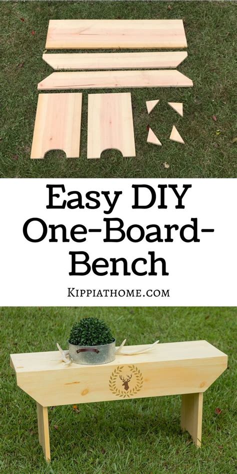 One Board Bench Chalk Paint Diy Stencil Free Pdf And Budget Friendly