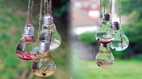 Neat Crafts You Can Make By Using Old Light Bulbs Youtube