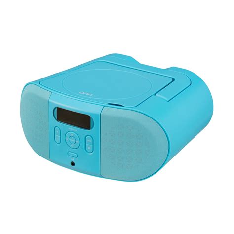 Onn Portable Cd Player Boombox With Digital Fm Radio Teal Walmart