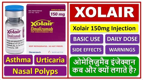 Xolair 150mg Injection Asthma Urticaria Nasal Polyps Omalizumab