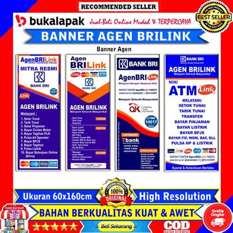 Jual Banner Promosi Agen Brilink BRI Link Briling Di Lapak CV Pondok