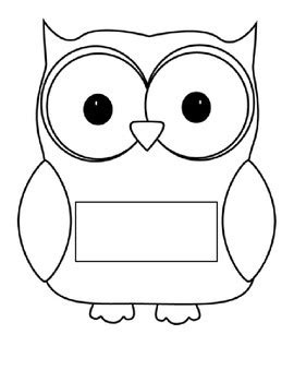 Owl name tags by Growing Urban Flowers | Teachers Pay Teachers