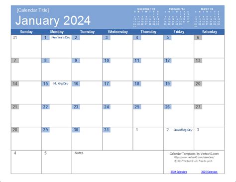 2023 Monthly Calendar Template Free Printable Templates Ariaatr