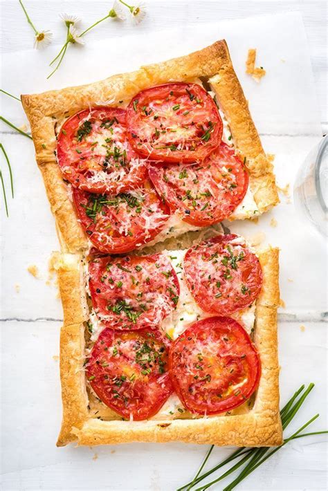 These Super Easy Vegetarian Puff Pastry Tomato Tarts With Feta And Ricotta Make An… Tomato