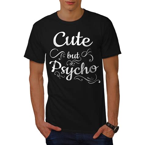 Wellcoda Cute But Crazy Mens T Shirt Funny Graphic Design Printed Tee Ebay