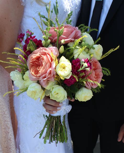 Romantic Bridal Bouquet Antique Pink Cabbage Roses Ivory Mini Garden