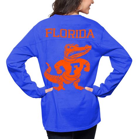 Pressbox Florida Gators Womens Royal The Big Shirt Oversized Long