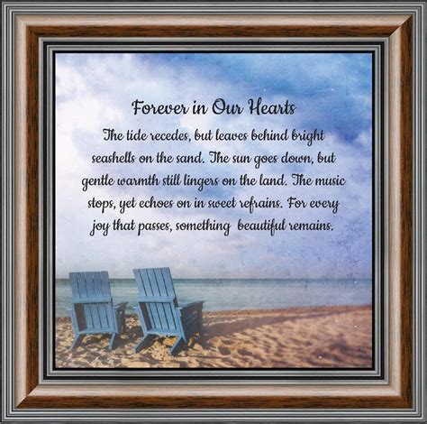 Forever In Our Hearts Framed Poem In Memory Of Loved One Sympathy