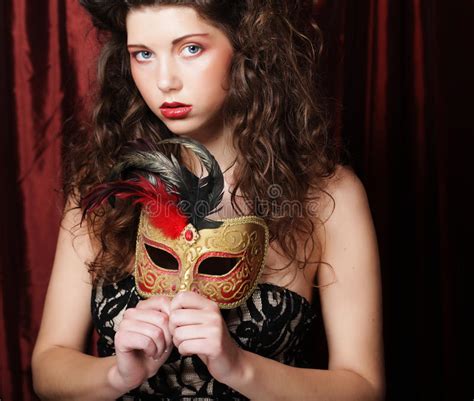 woman with venetian masquerade carnival mask stock image image of beautiful gorgeous 77511473