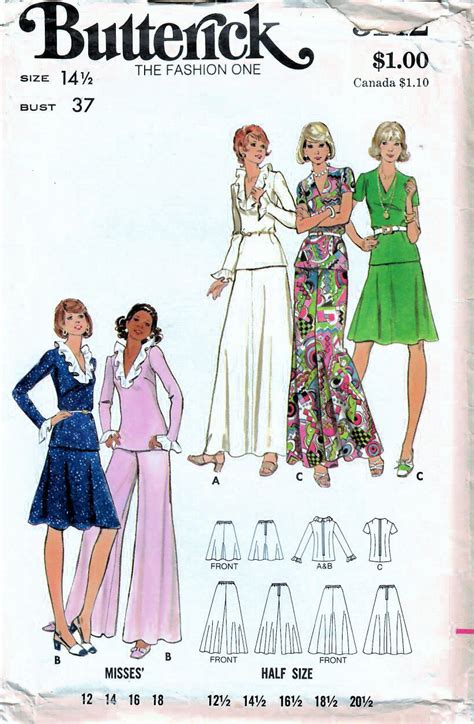 🐣 Offer Xtras 1970s Butterick 3142 Unused Vintage Sewing Pattern Two