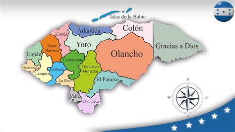 Mapas Por Departamento De La República De Honduras Colección 1