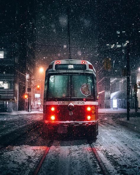 Interesting Photo Of The Day Snowy Night In Toronto