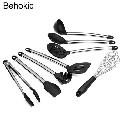 Behokic Professional Silicone And Stainless Steel Kitchen Utensil Kit