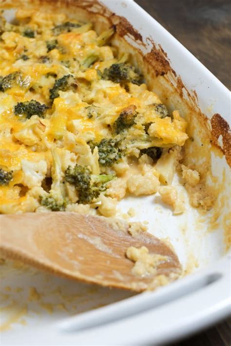 Cheesy Broccoli And Cauliflower Casserole Recipe Super Healthy Kids