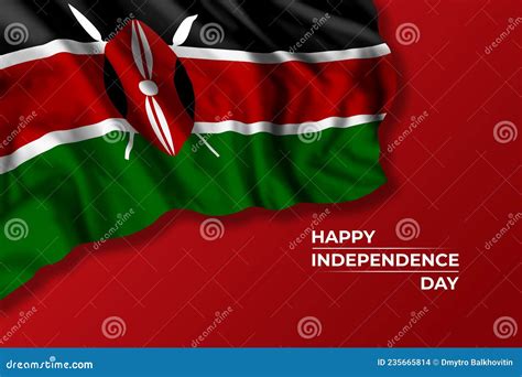 Kenya Independence Day Card With Flag Stock Illustration Illustration