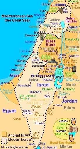 Modern Day Map Israel Map Of Modern Israel Bible Mapping Bible