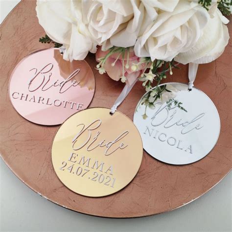 Wedding Party Hanger Disc Tag Wedding Party Hangers Bridal Party