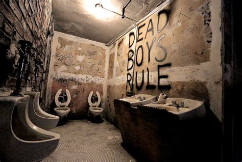 A Necessary Stop At Re Creation Of Cbgb Restroom