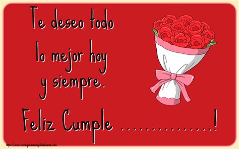 Felicitaciones Personalizadas De Cumplea Os Flores Te Deseo Todo