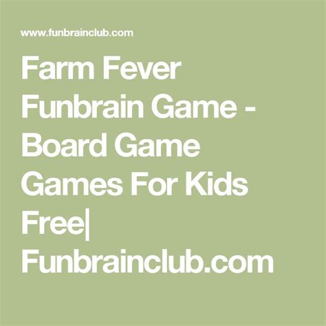 Farm Fever Funbrain Game Board Game Games For Kids Free Funbrainclub